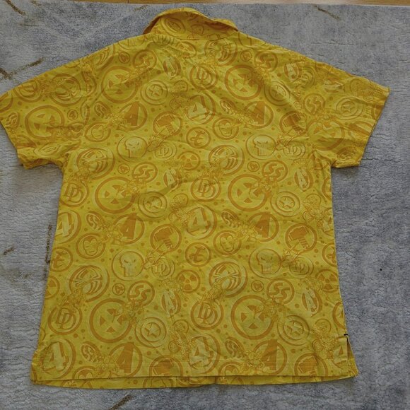 Marvel Heroes Button-Up Shirt Boys 7 Vintage Iron Man Spider-Man Wolverine - Picture 2 of 9